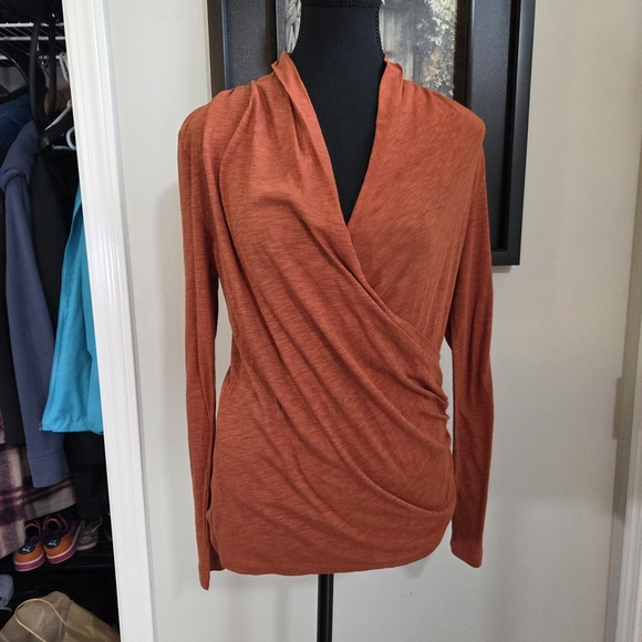 Liverpool Terracotta Women's Wrap Blouse Size Small - Picture 1 of 5